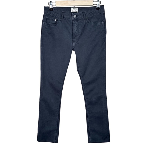 ACNE STUDIOS Flex Ups Straight Ankle Crop Jeans in black - Picture 1 of 7